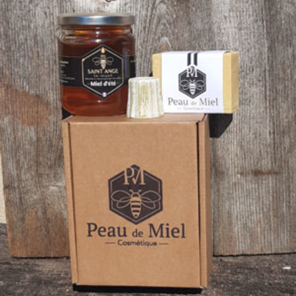 Emballage coffret cadeau pour 2 pots de miel et cosmétiques au choix coffret*  - Peau de miel