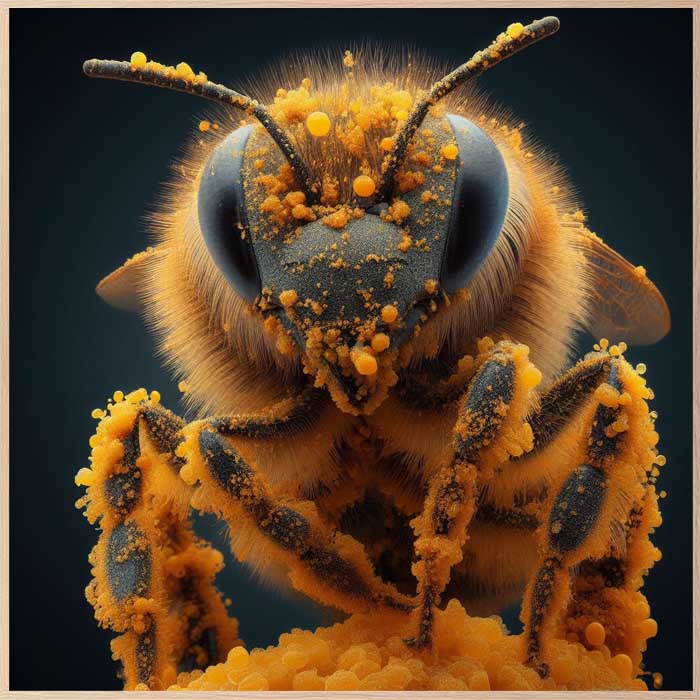 abeille collecte du pollen