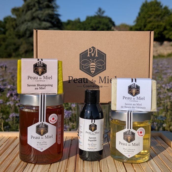 Coffret savon liquide miel d'été shampoing miel