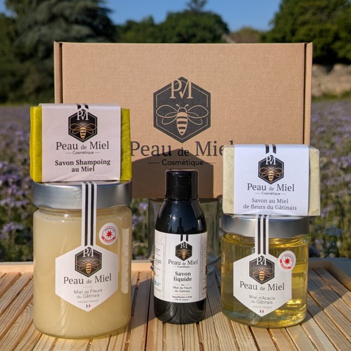 Coffret savon liquide miel de fleurs shampoing miel