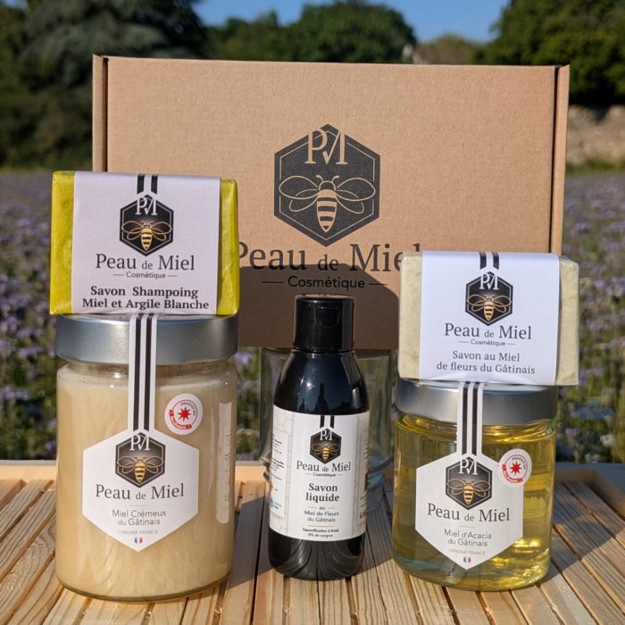 Coffret savon liquide miel crémeux shampoing miel Argile blanche