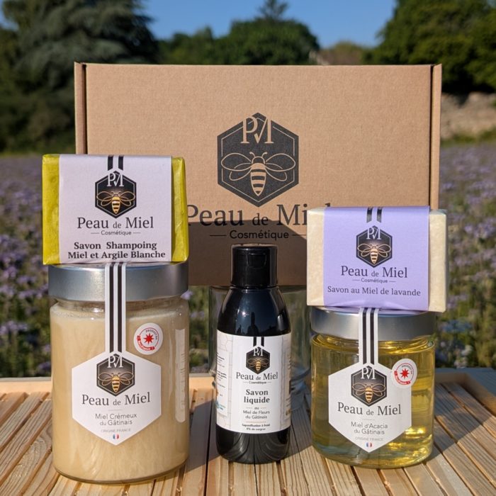 Coffret savon liquide miel crémeux shampoing miel Argile blanche