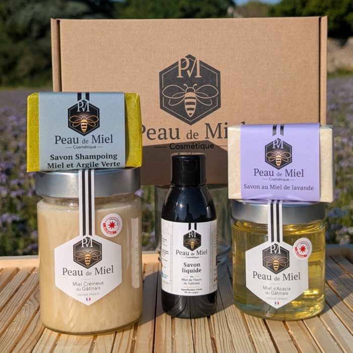 Coffret savon liquide miel crémeux shampoing miel Argile verte