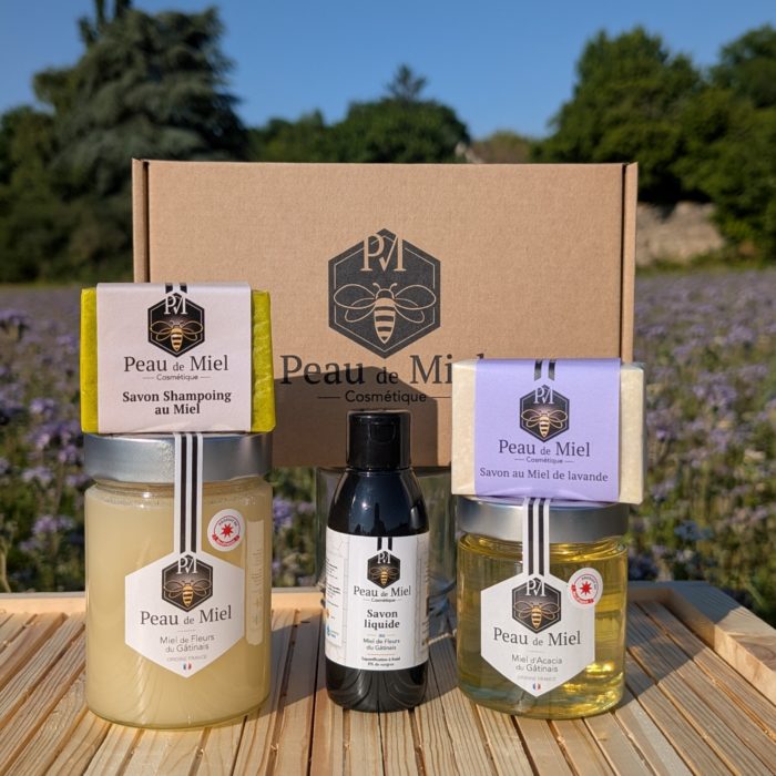 Coffret savon liquide miel de fleurs shampoing miel