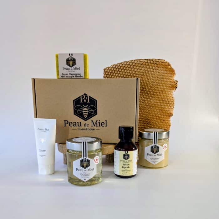 Coffret savon liquide miel crémeux  shampoing miel argile blanche