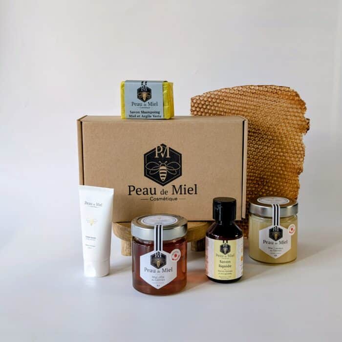 Coffret savon liquide miel d'été shampoing miel argile verte
