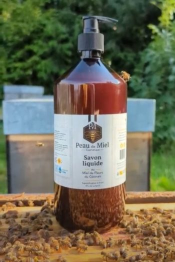savon liquide au miel et ruche